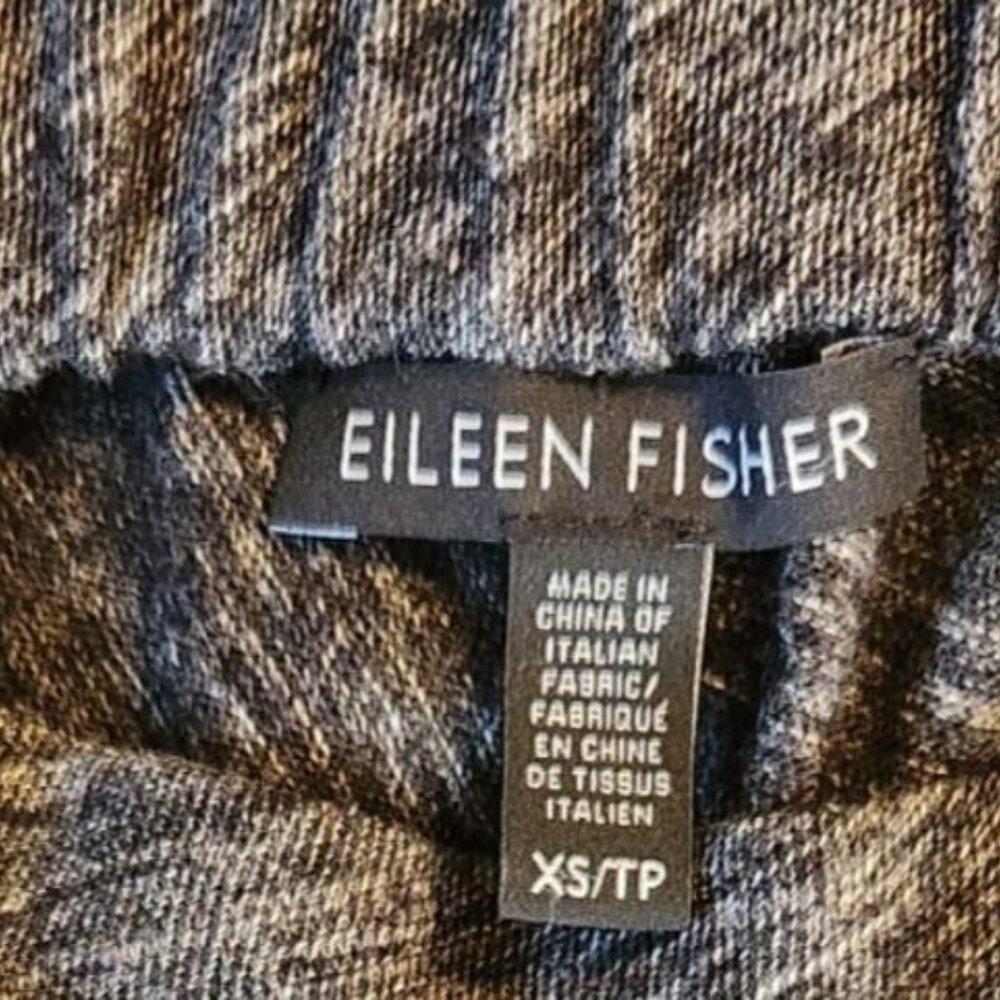 Eileen Fisher gray organic-cotton-wool knit lounge pants, XS/TP
